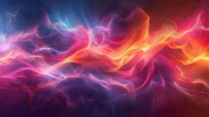 Obraz premium Vibrant abstract blend of colorful lights and swirling patterns, creating a dynamic and energetic visual explosion of hues and motion.