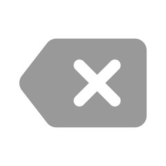 Obraz premium Backspace button icon, user interface vector design