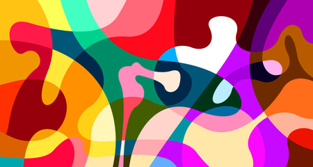 Colorful abstract fluid geometric background