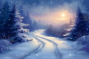 Obraz premium Snowy Forest