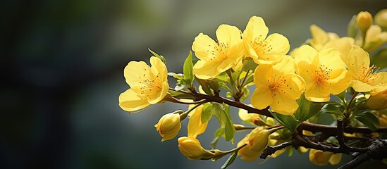 Most beautiful Yellow Flower in the garden. Creative banner. Copyspace image
