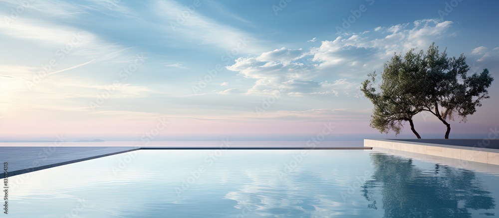 Poster background of water in the pool. creative banner. copyspace image
