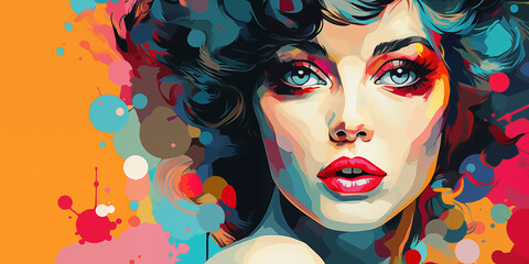 Modern Pop Art Female Portrait