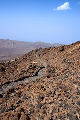 Road to the peak of Teide.