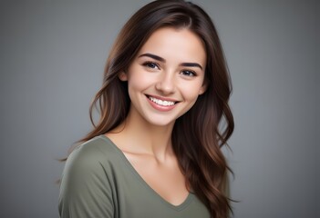 Naklejka premium portrait of a beautiful woman smiling