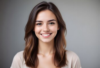 Naklejka premium portrait of a beautiful woman smiling