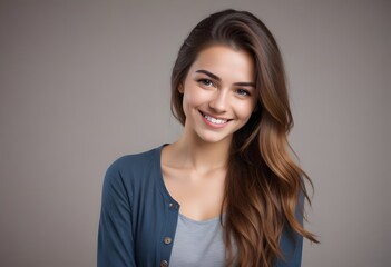 Obraz premium portrait of a beautiful woman smiling