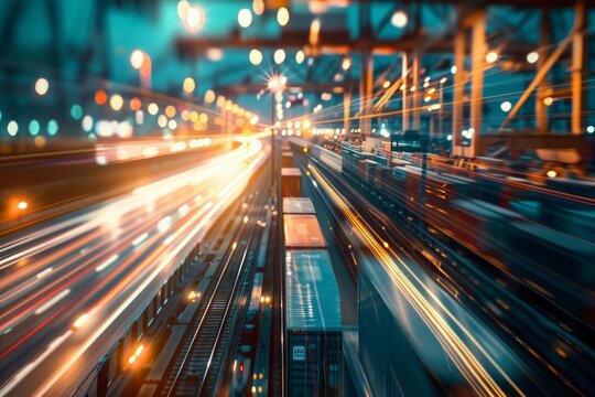 An abstract representation of the efficiency and flow of logistics operations