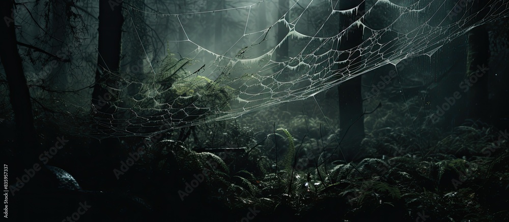 Aufkleber spiders live on their own webs. creative banner. copyspace image