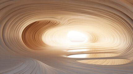 A spacious, futuristic room with clean lines and plenty of natural light.