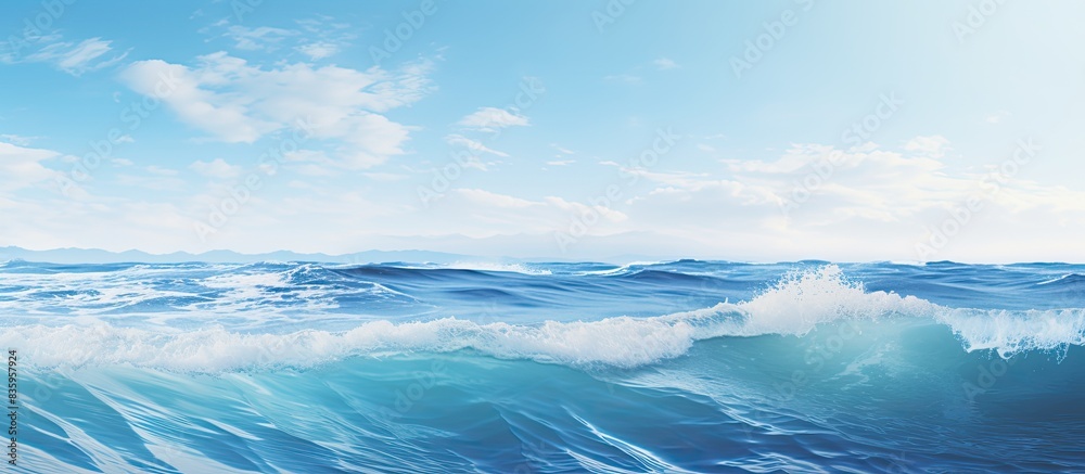 Wall mural Sea waves in broad daylight. Creative banner. Copyspace image