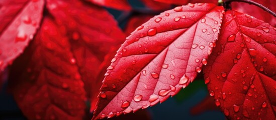 Fototapeta premium Leaves macro. Creative banner. Copyspace image