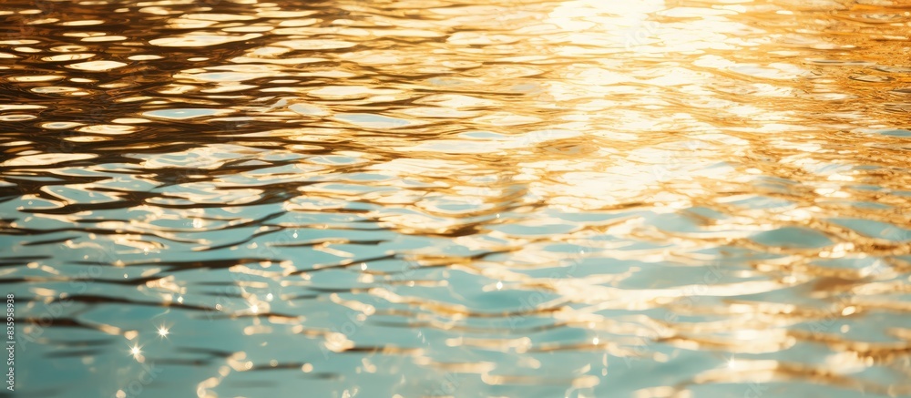 Aufkleber patterned gold surface water in the pool. creative banner. copyspace image
