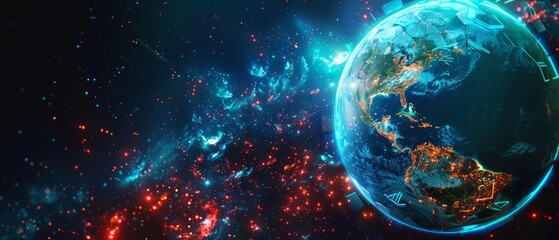 Immersive Metaverse Digital Planet with Cyber Earth Elements and Virtual Currency Technology