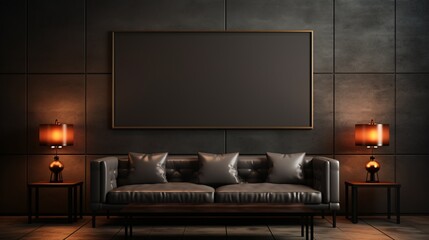 Minimalistic abstract  interior of living room