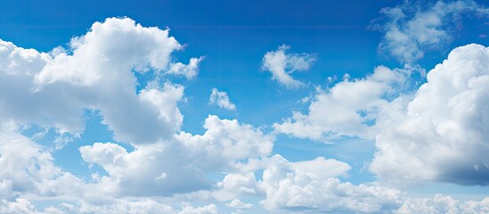 view of beautiful blue sky. Creative banner. Copyspace image