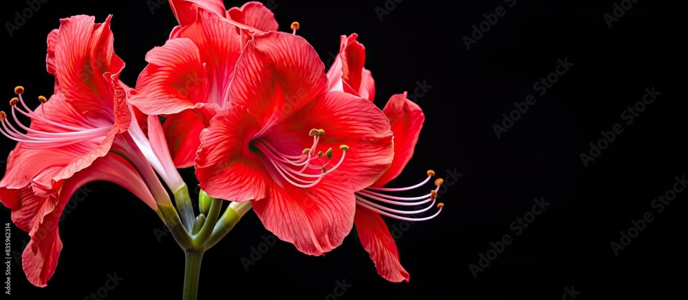 Aufkleber the colorful amaryllis. creative banner. copyspace image