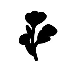 Silhouette Simple Doodle Floral Design