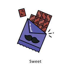 Sweet Vector Filled  outline Design illustration. Symbol on White background EPS 10 File