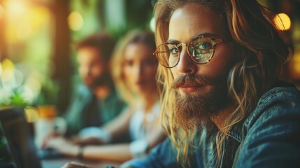 Obraz premium person working on laptop in office.illustration