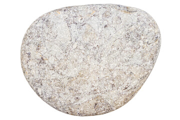 Top view of single gray pebble
