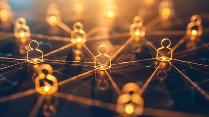 Interconnected People, Network, Collaboration, Business, Team, Success