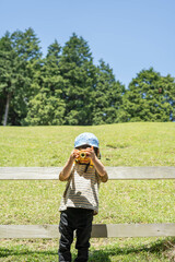 Fototapeta premium 写真を撮るこども