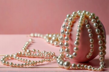 pearl necklace and earrings