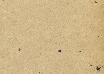 Old paper texture with aged blots. Paint drops vintage paper background. Aged postcard image.	
