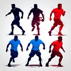 Naklejka premium Soccer Player Set