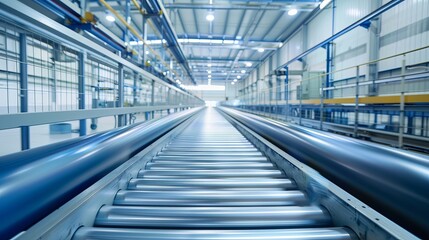 Fototapeta premium Mass Production Line for Electric Vehicle Battery Cells