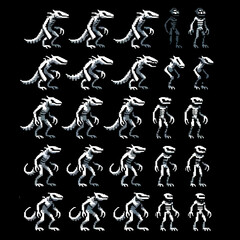 Pixel art lizardman sprites for RPG game