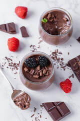 Tasty chocolate homemade dessert