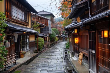 Fototapeta premium traditional japanese city Kyoto. ai generated