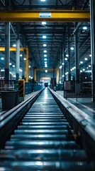 Fototapeta premium Mass Production Line for Electric Vehicle Battery Cells