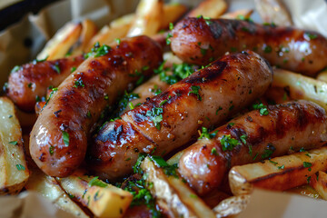 Closeup of fast foods on the table. National fast food day background concept. National Junk Food Day