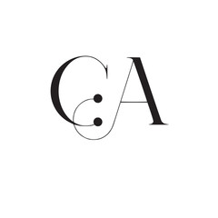 CA Logo, Letter C And Letter A Initial Logo Template	