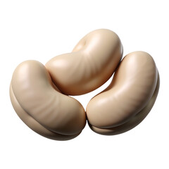 Obraz premium Haricot beans Vegetable Hyperrealistic Highly Detailed Isolated On Plain White Background