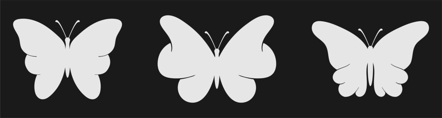 white butterfly silhouette