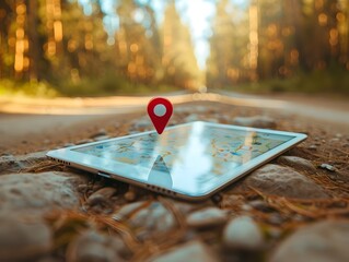 Geolocation Mapping Service Explored on Tablet Device in Remote Outdoor Setting