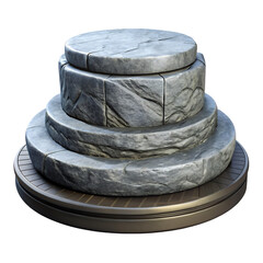 stone podium Hyperrealistic Highly Detailed Isolated On Transparent Background Png File