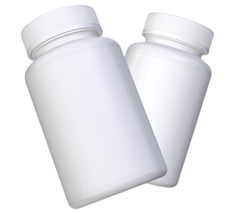 Realistic 3D bottle rendering mockup