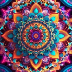 Mandala art meditation background colorful 