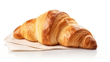 Croissant on white backgrounds. Fresh Croissant.