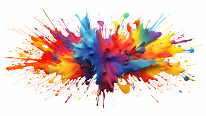 Spectrum Splash: Abstract Colorful Paint Explosion