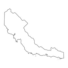 Central Province map, administrative division of Papua New Guinea. Vector illustration.