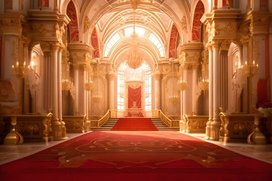 Beautiful palace castle on background