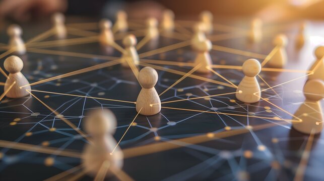 Interconnected People, Network, Collaboration, Business, Team, Success