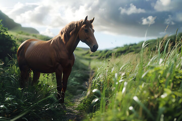 A majestic horse, showcasing its strength and beauty.