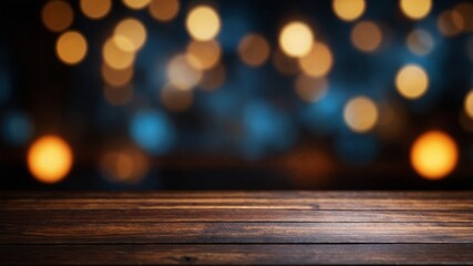 empty beautiful wood table top counter and blank wood with fire
